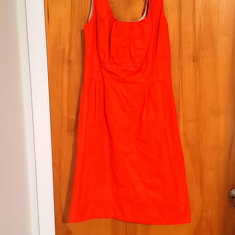 NWOT J CREW orange suiting sleeveless dress